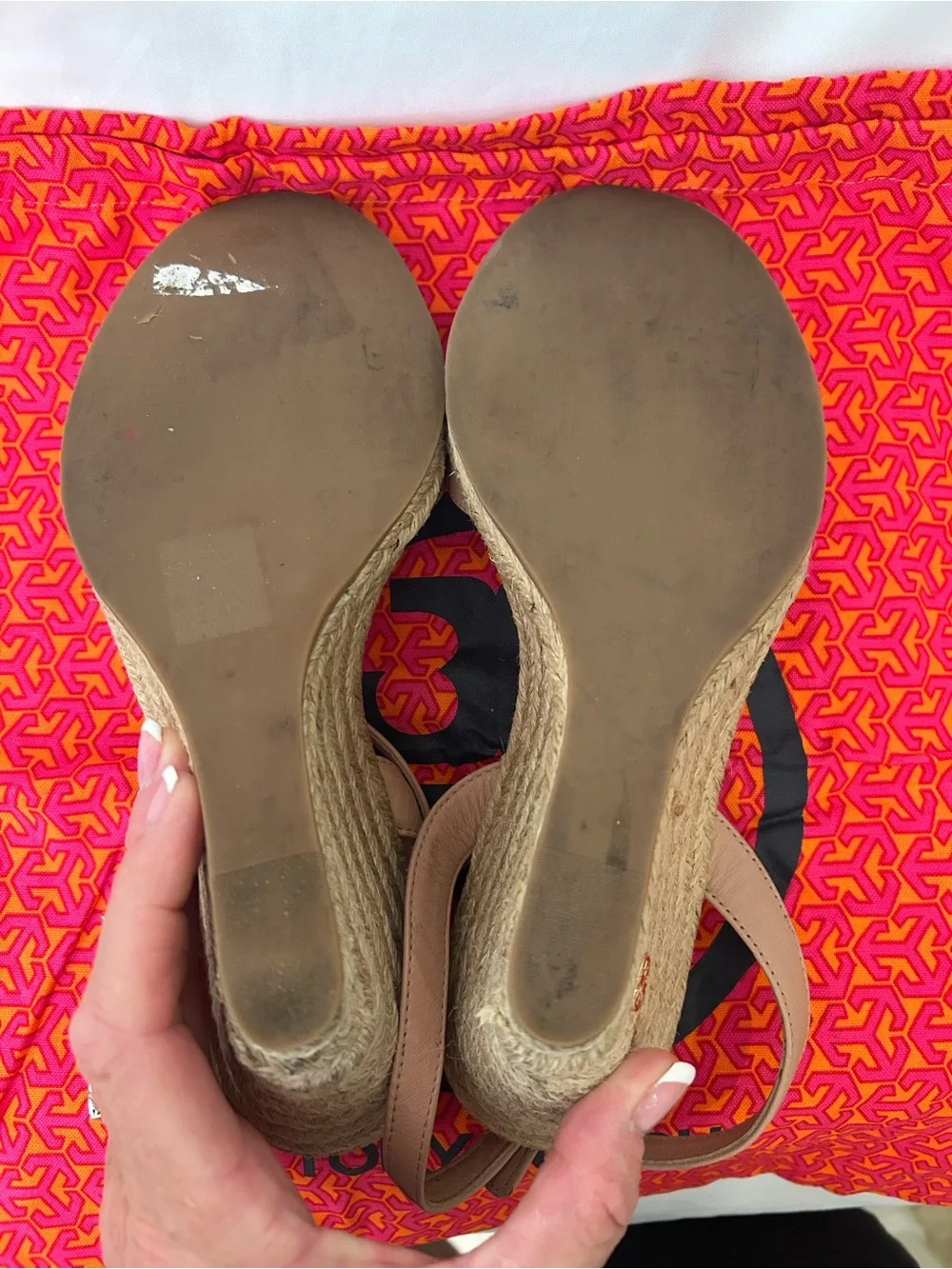 Tory Burch Leather Ankle-Strap Wedge Sandals